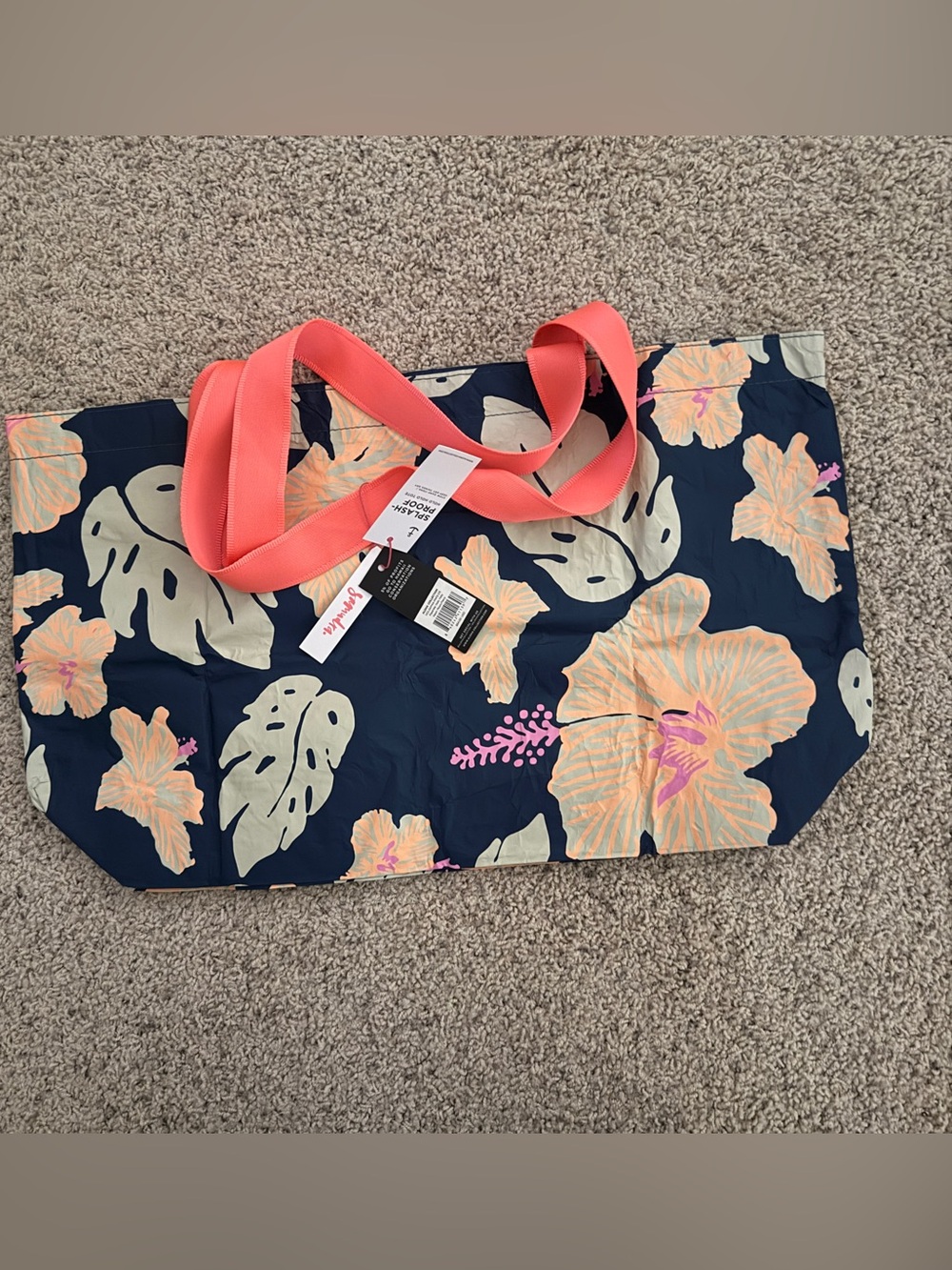 HOLO HOLO pape’ete navy peach hibiscus